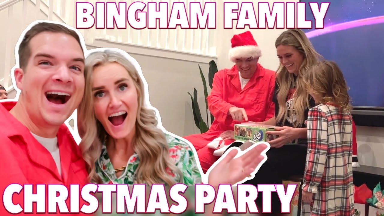 🎅🏼 BINGHAM FAMILY CHRISTMAS PARTY SECRET SANTA GIFT EXCHANGE AND REVEAL REACTIONS 🎁🎄 Jared and Britt