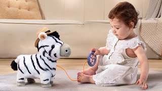 Warm and skin-friendly electric plush zebra toy | one-click to turn on the happy mode | TumamaKids screenshot 5