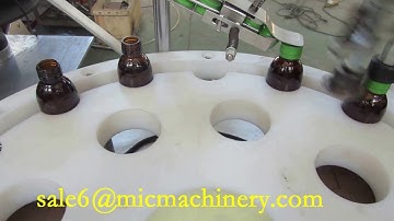 MIC-L45 Small glass bottle filling and labeling machine for syrup or oil