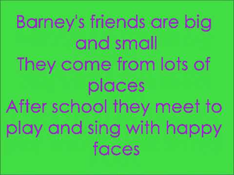 Barney is a dinosaur   Lyrics