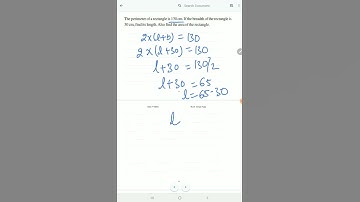 find the length and area of rectangle if perimeter is given