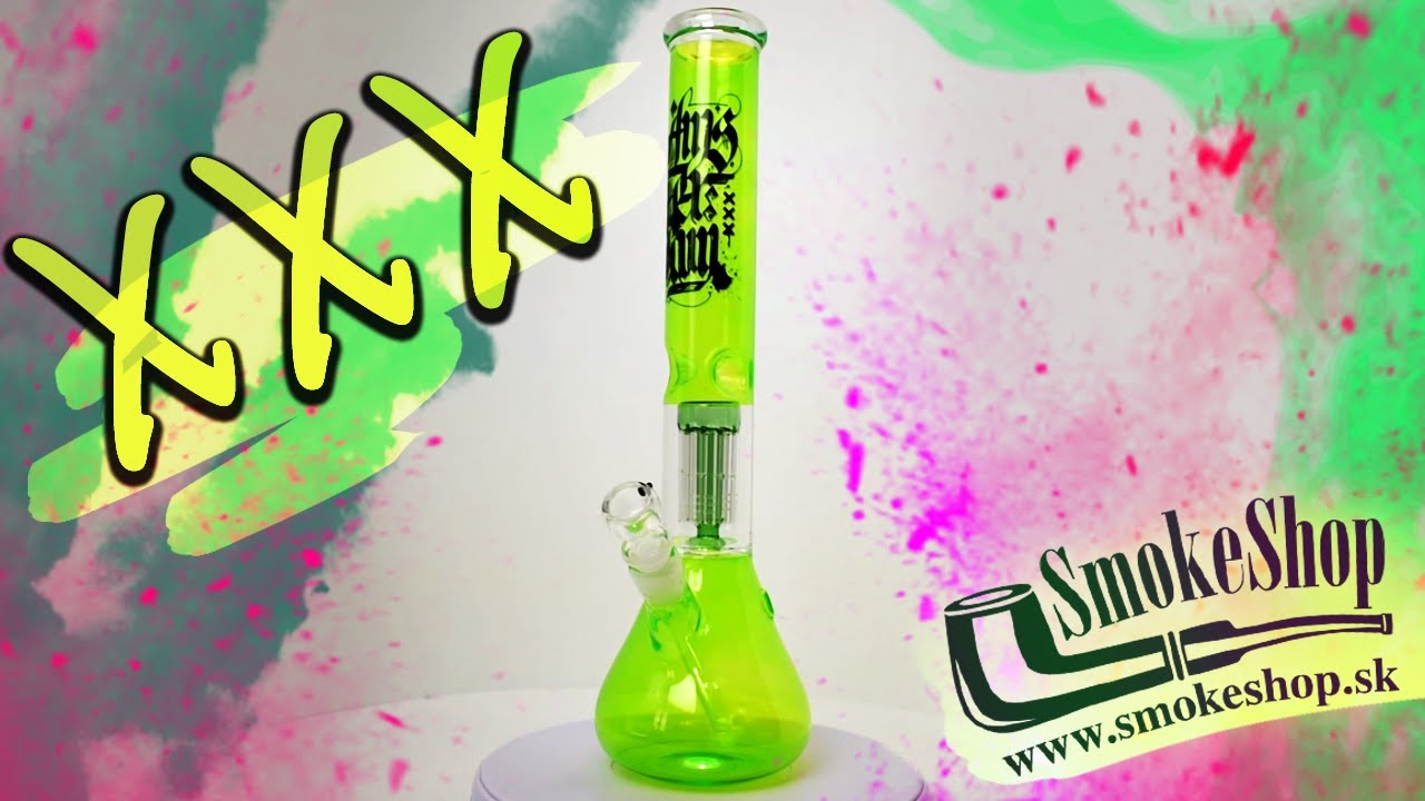 Sklenené bongo Grace Glass Amsterdam Neon Green (7987)