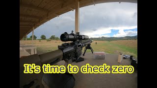 let's check zero on the AR10 with the suppressor