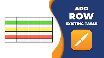 how to add rows to existing table in Apple Pages iCloud