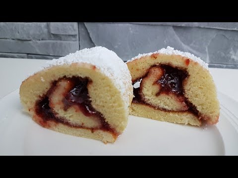 Gerollter Kuchen Mit Erdbeermarmelade | Leichtes Rezept Zum Selber Machen