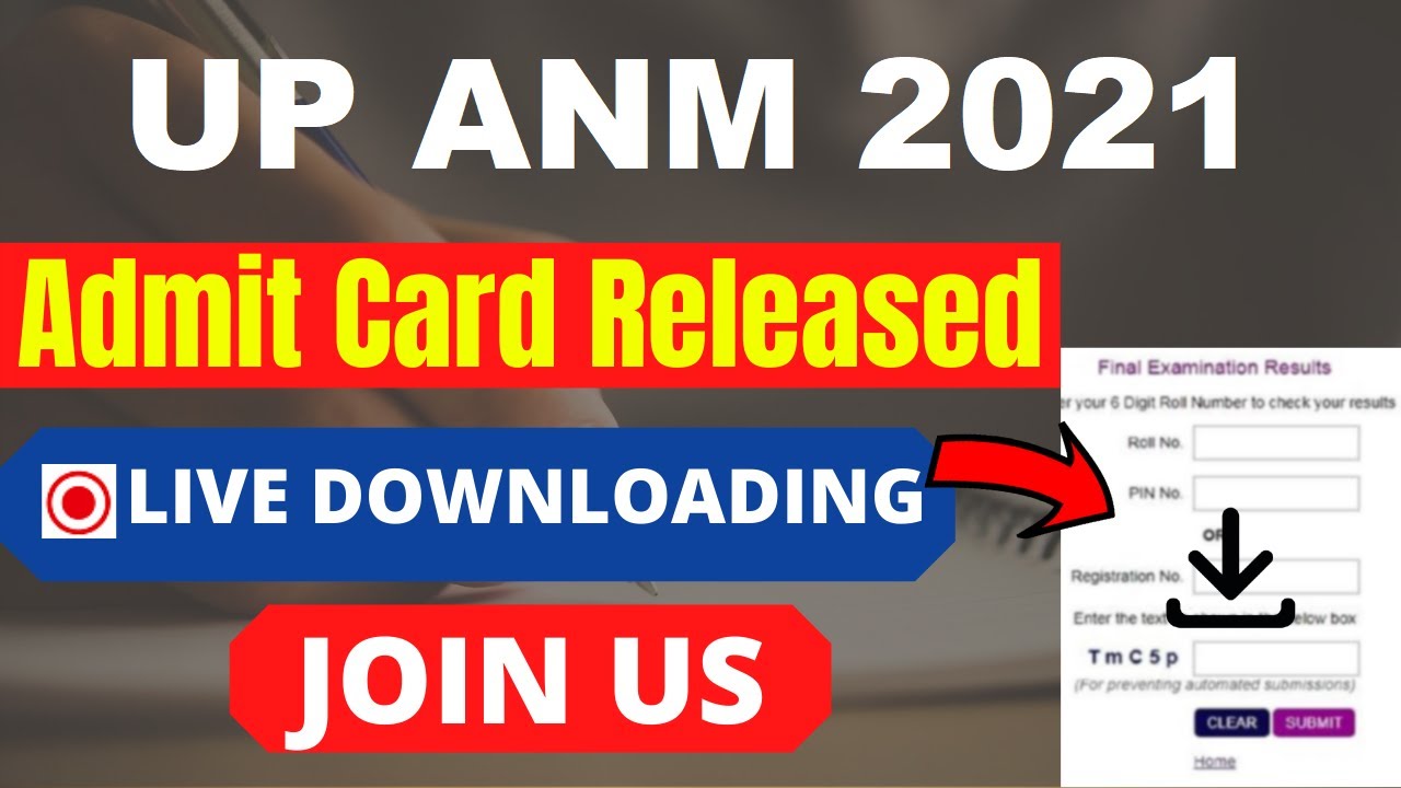UP ANM 2021 Admit Card (Released) - How To Download UP ANM 2021 Admit Card