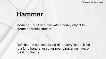 Hammer Meaning
