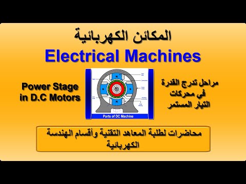 المكائن الكهربائية محاضرة 30 مراحل تدرج القدرة في محرك التيار المستمر Power Stage In DC Motor