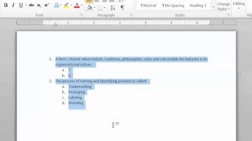 Formatting for Respondus: Microsoft Word 2010 Tips