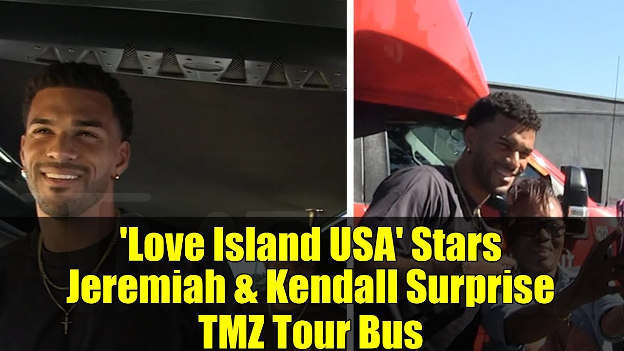 'Love Island USA' Stars Jeremiah & Kendall Surprise TMZ Tour Bus