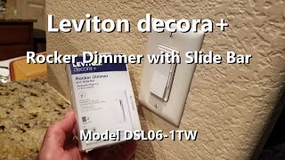 Leviton DSL06-1TW Rocker Dimmer switch to tame the LED lights.