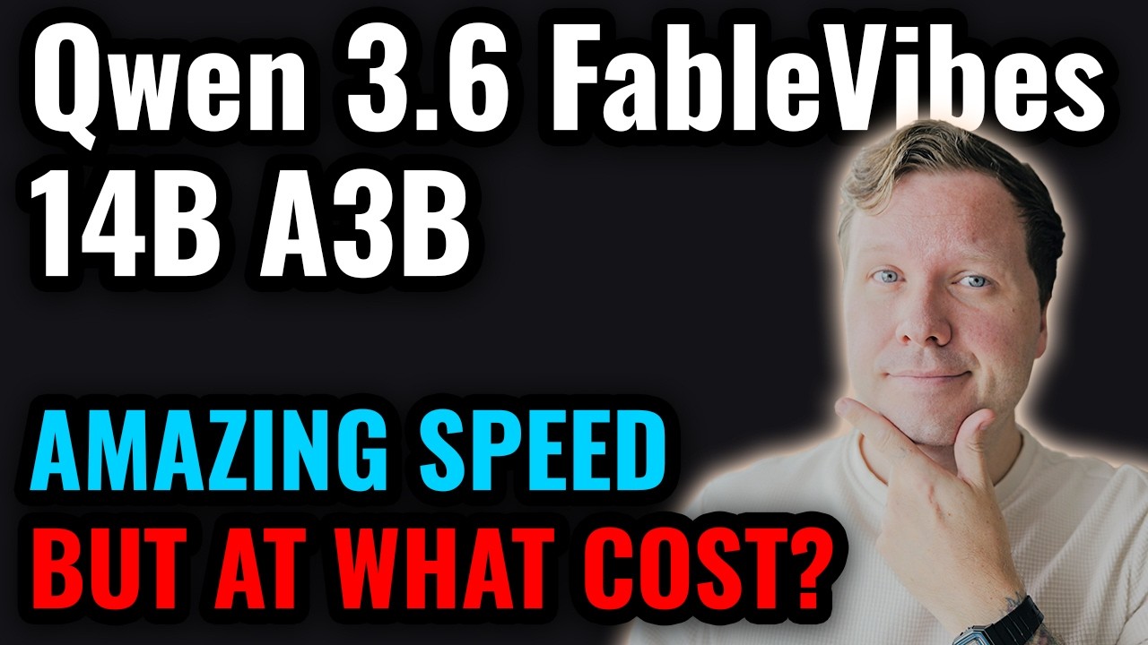 Qwen 3.6 14B A3B FableVibes benchmarked and tested vs Base Qwen 35B - 16GB Local LLM setup