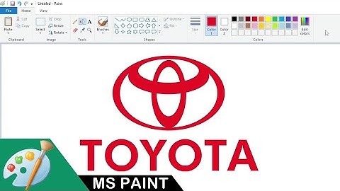 How to draw a Toyota logo using MS Paint | Drawing Tutorial