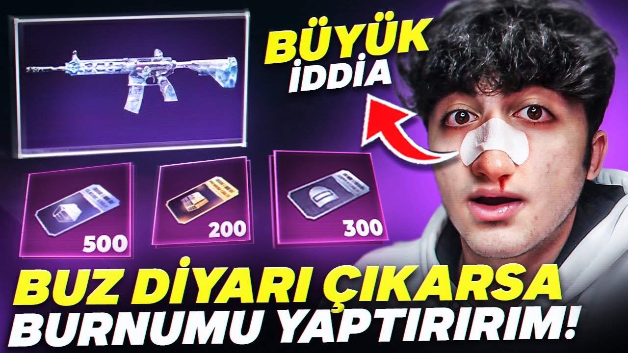 BÜYÜK İDDİA! TAKİPÇİMİN HESABINA BUZ DİYARI ÇIKARSA BURNUMU YAPTIRIRIM! 😱 –  PUBG Mobile