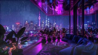 Shibuya After Dark – Lofi Rain, Midnight Balcony Over Neon Tokyo | 4K