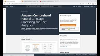 A) Machine Learning - Amazon Comprehend - Anand K