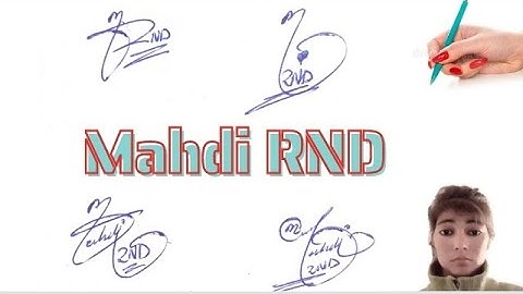 Mahdi RND signature style with arooj