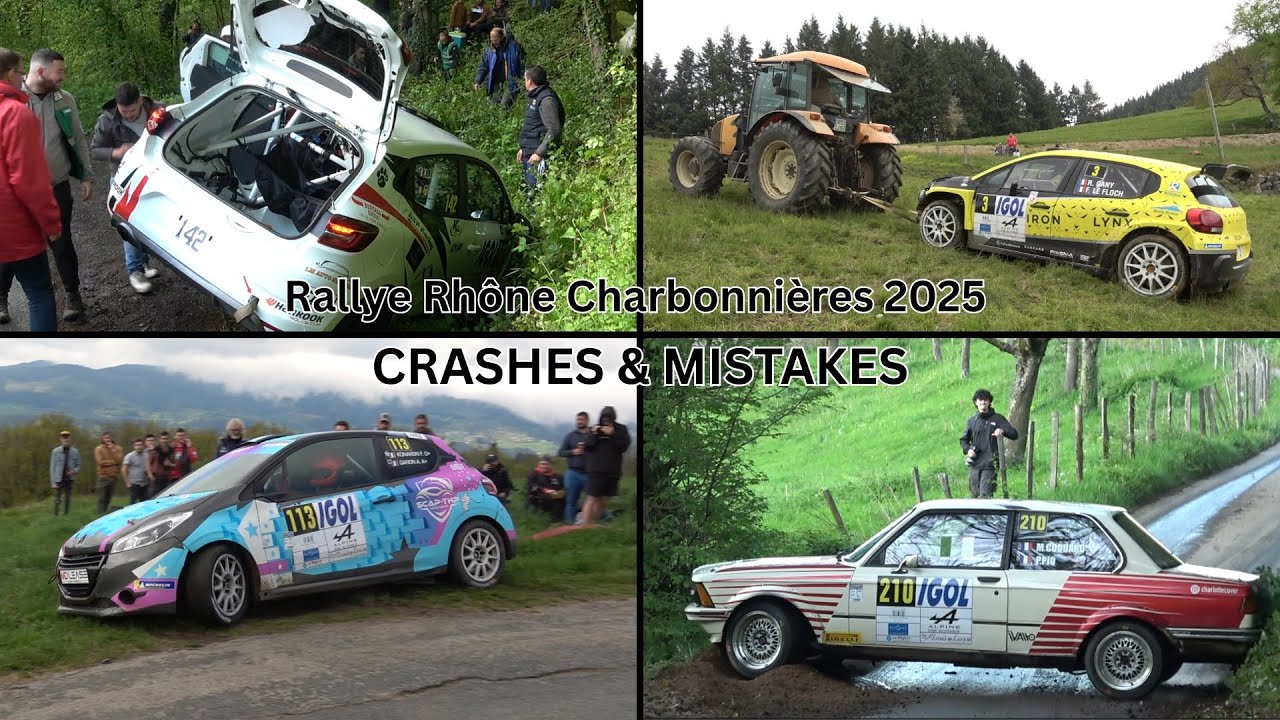 Rallye Rhône-Charbonnières 2025 | CRASHES & MANY MISTAKES | BEST OF - Championnat de France 2025  🇫🇷
