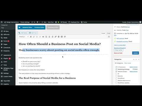 WordPress Blogging Best Practices for Posts