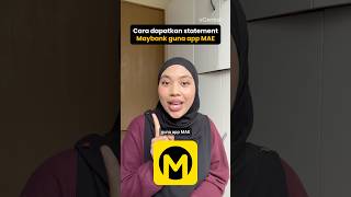 Cara Dapatkan Statement Maybank Guna App MAE #perbankan
