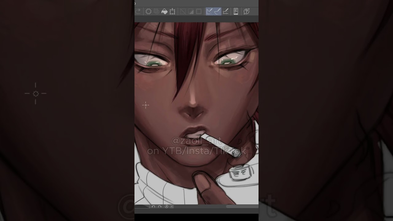 OC art, Smoking in the dark [Digital Speedpainting]