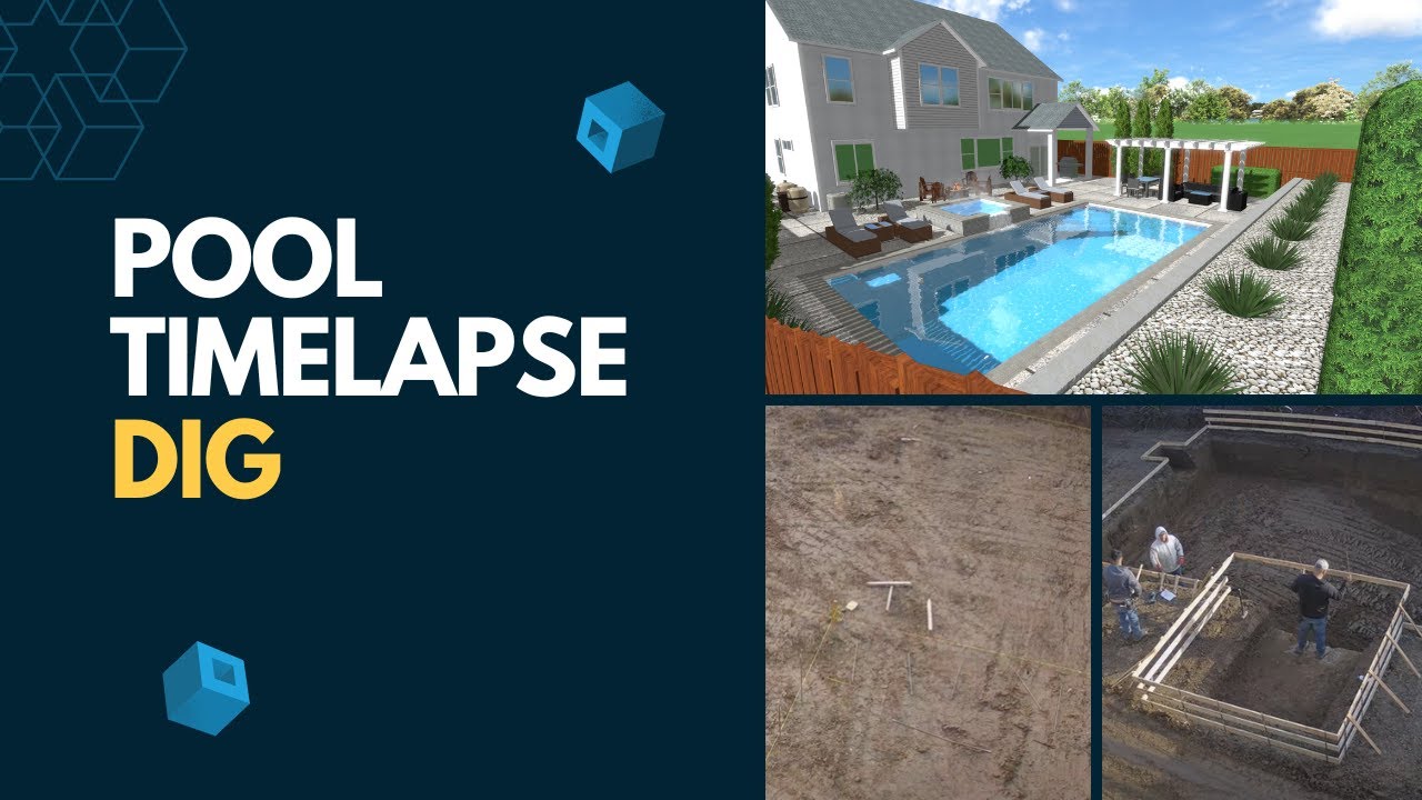 Excavation Begins: Digging the Pool's Shape - Pool Time-Lapse - YouTube