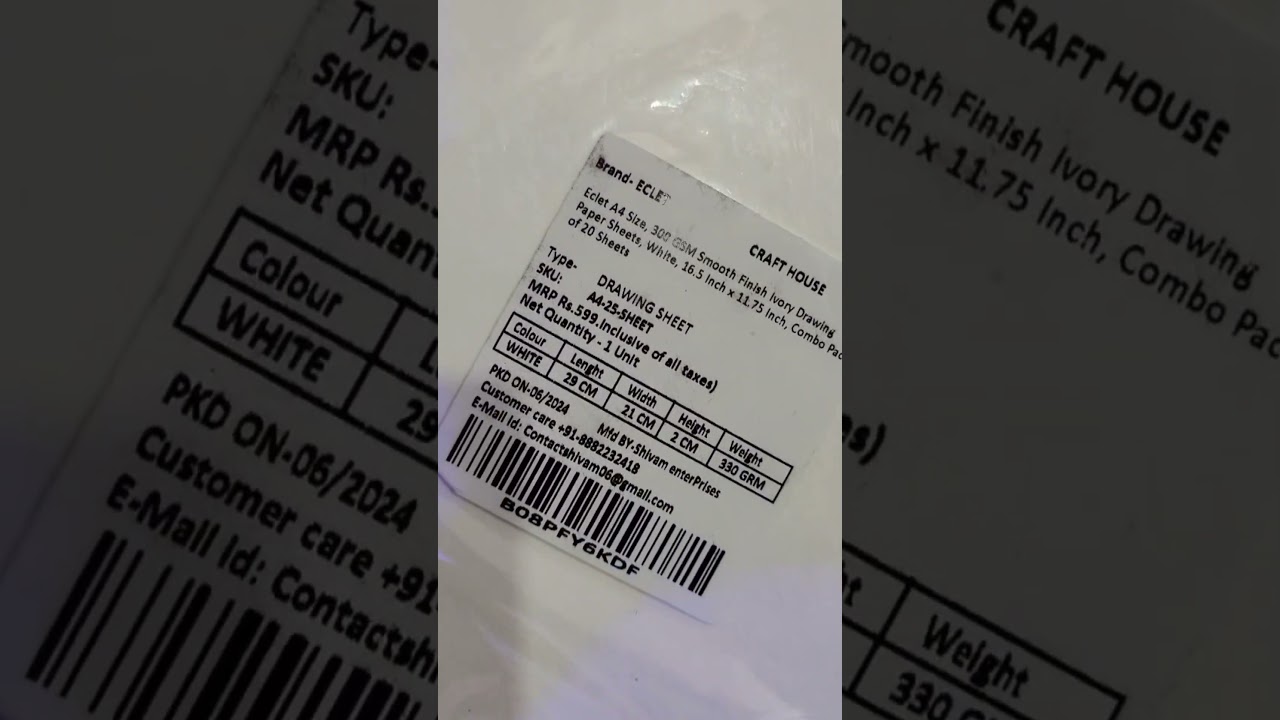  A4 Size, 300 GSM Smooth Finish Ivory Drawing Paper Sheets 