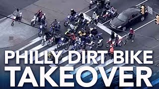 Dirt bike riders take over Philadelphia streets