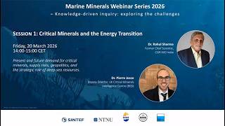 Marine Minerals Webinar Series - Session 1: Critical Minerals and the Energy Transition.
