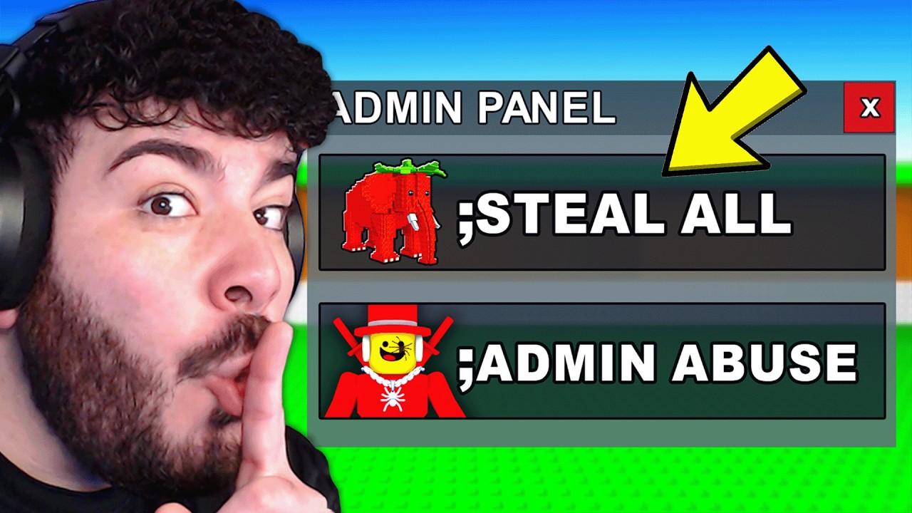 Youtuber Admin Ich TROLLE YOUTUBER mit ADMIN PANEL für 24 STUNDEN ... Steal A Brainrot ...