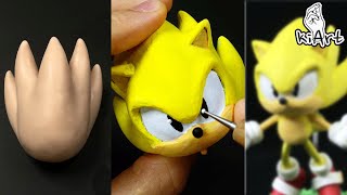 Create Classic Super Sonic with Sculpey Clay/ Sonic the hedgehog [kiArt]