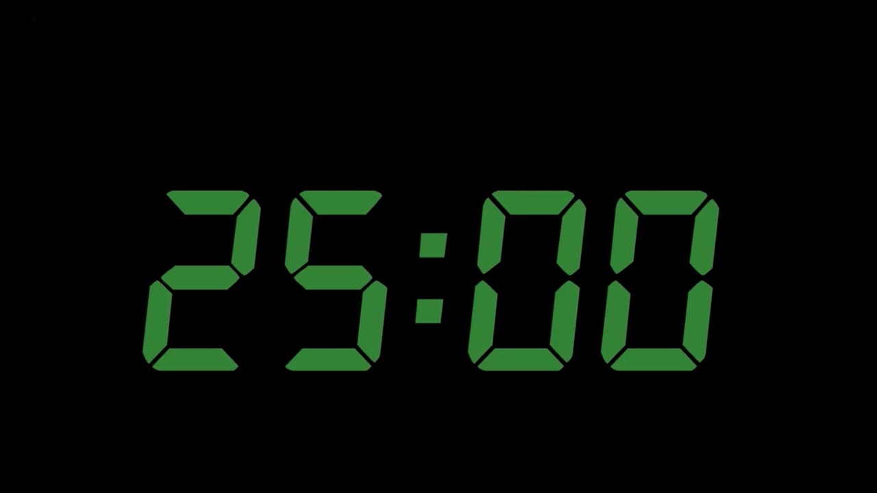 25-минутный таймер ПомодороНикаких разговоров, никакой музыки.Чистый обратный отсчет