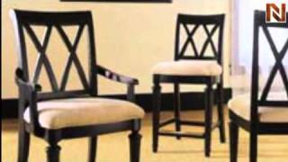 Splat Back Arm Chair - American Drew, Camden - Black Collection 919-637