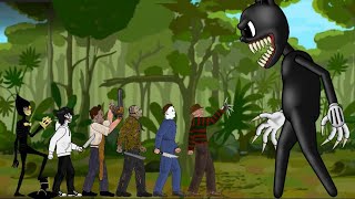 Cartoon cat vs freddy,jason,michael,leatherface,jeff and bendy upcoming video  (drawingcartoon 2)