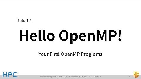 [MP] Lab 1-1. Hello OpenMP! (문제설명)