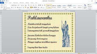 MEMBUAT PUISI PAHLAWANKU || MS WORD