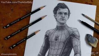Drawing Spiderman Tom Holland In The Marvel Movies