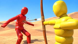 Full Archer Dudes vs Smart AI NPCs! (with Active Ragdoll Physics) Update