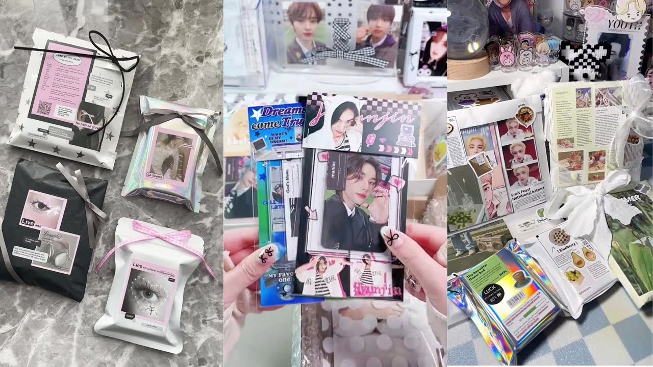 ✨🍰🎶 Packing Kpop Photocard 😎 💕 [ Straykids version ] ✨ Domi ASMR
