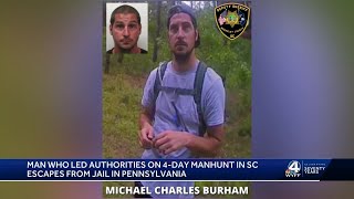 Man who led SC authorities on manhunt for days has escaped a Pennsylvania jail where he was held