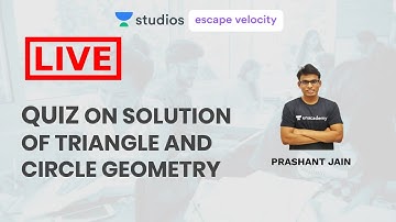 Live Quiz on Solution of Triangle and Circle Geometry | KVPY NSEJS Crash Course 2019 | Prashant Jain