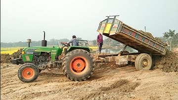Digital unload facility of Tractor | part11 | Eicher 557 unload over rough hills through new system
