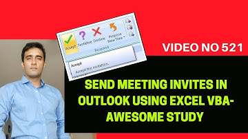 Learn Excel - Video 521 - VBA - Send Meeting invites in outlook Using VBA