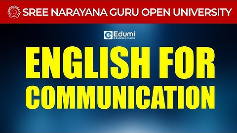 SGOU | English For Communication #sgou  #education #onlinelearning