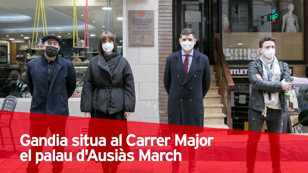 Gandia reivindica la figura d'Ausiàs March en l'aniversari de la seua mort | Diana Morant
