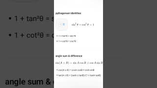 #formulas #pythagoras identities #angle sum & difference..........