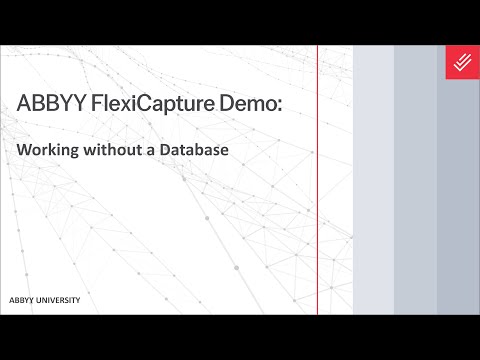 ABBYY FlexiCapture Demo: Working without a Database