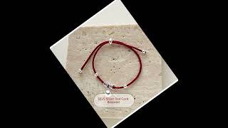 S925 Silver Red Cord Bracelet