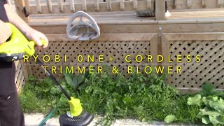 Ryobi 0ne+ Cordless Trimmer and Blower Unboxing & Review Model# P2037