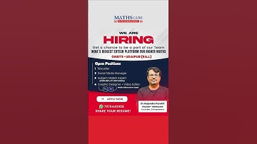 📢 MATHSCARE IS HIRING